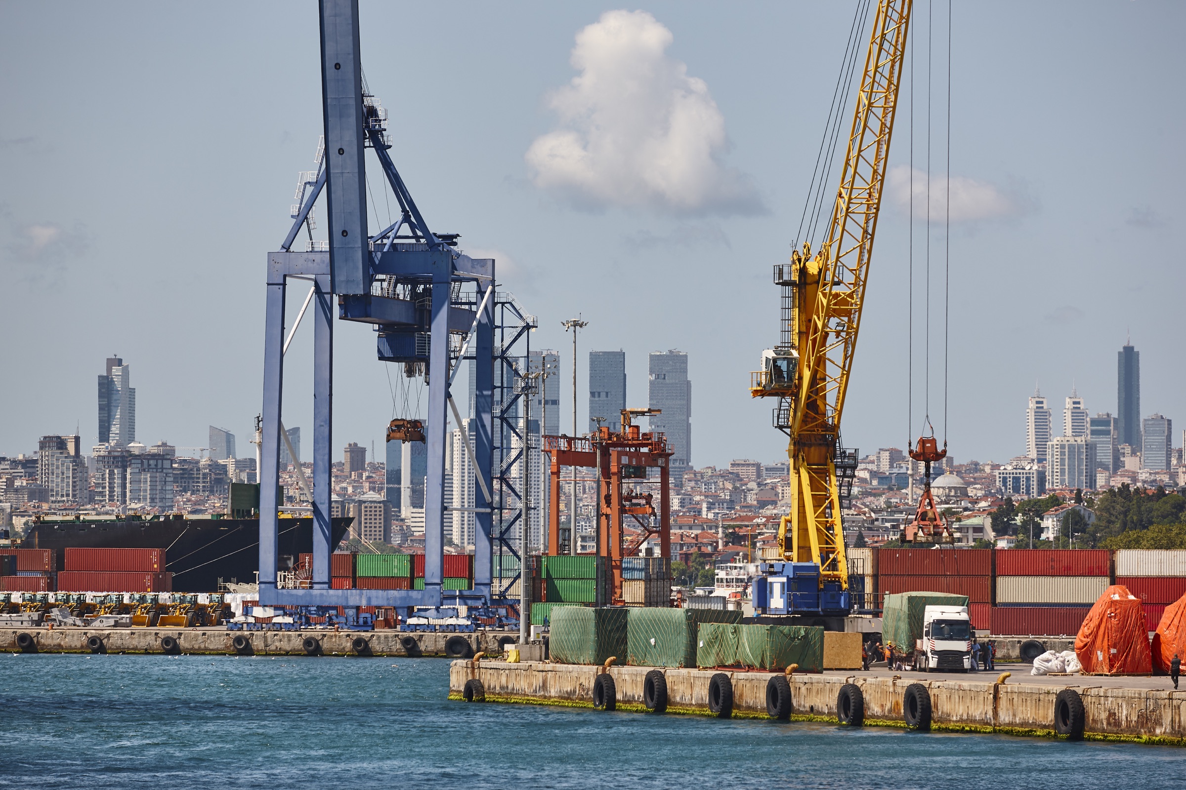 Container terminal, Istanbul, Turkey