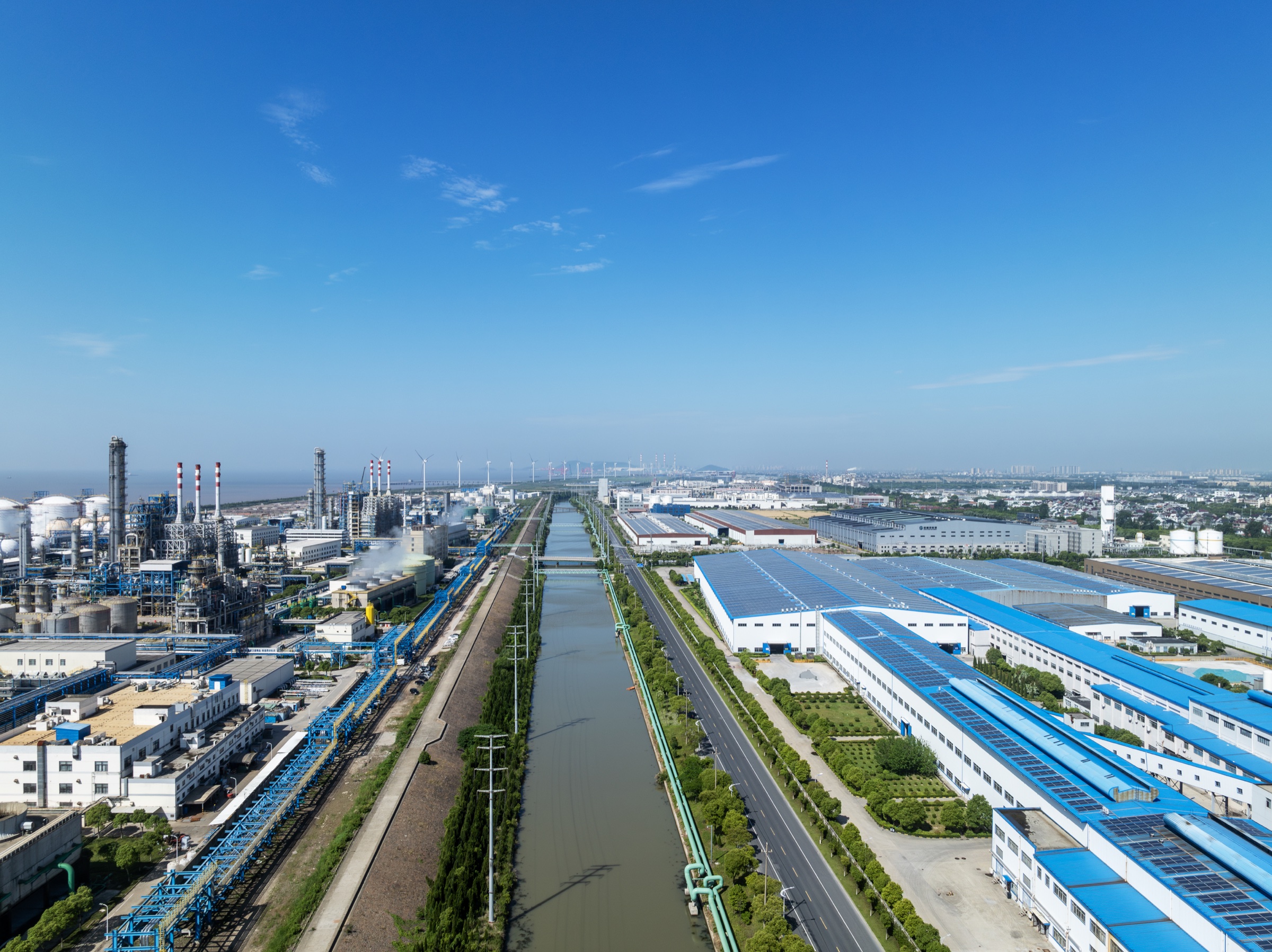 Energy and transport infrastructure across an open landscape